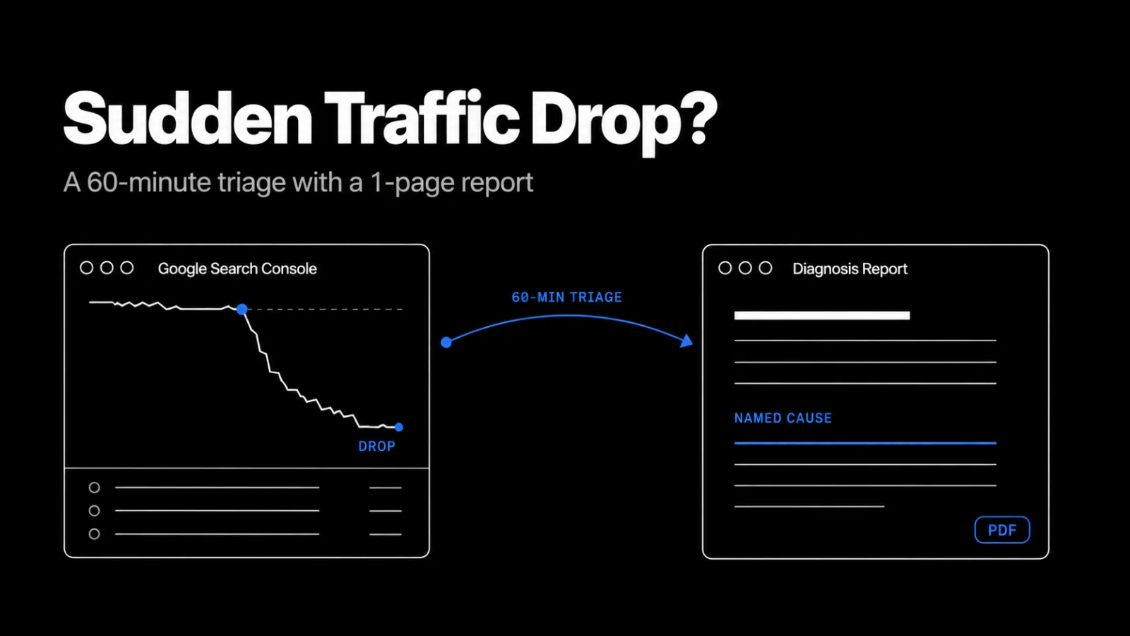 Sudden Traffic Drop Diagnosis: The 60-Minute Triage Process